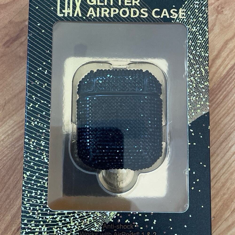 LAX Black Glitter AirPods Case